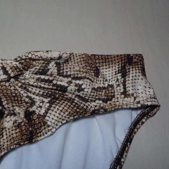Antonio Melani Size Large / TWIST PANT / Sand / Snake Print / New Bikini Bottom - Picture 4 of 15